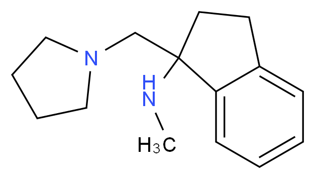 Methyl-(1-pyrrolidin-1-ylmethyl-indan-1-yl)-amine_分子结构_CAS_)