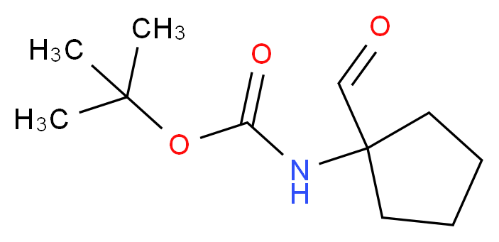 tert-butyl N-(1-formylcyclopentyl)carbamate_分子结构_CAS_168539-99-9