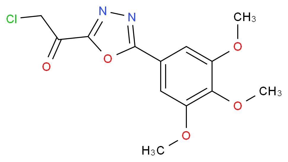 2-chloro-1-[5-(3,4,5-trimethoxyphenyl)-1,3,4-oxadiazol-2-yl]ethanone_分子结构_CAS_)