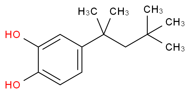 4-(2,4,4-trimethylpentan-2-yl)benzene-1,2-diol_分子结构_CAS_1139-46-4