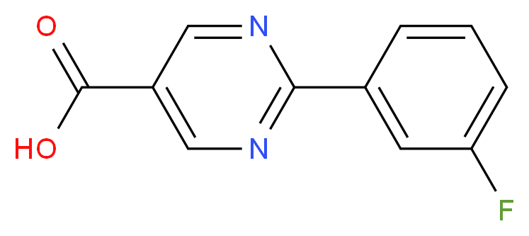 2-(3-fluorophenyl)pyrimidine-5-carboxylic acid_分子结构_CAS_933988-24-0