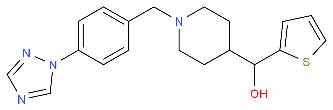 2-thienyl{1-[4-(1H-1,2,4-triazol-1-yl)benzyl]piperidin-4-yl}methanol_分子结构_CAS_)