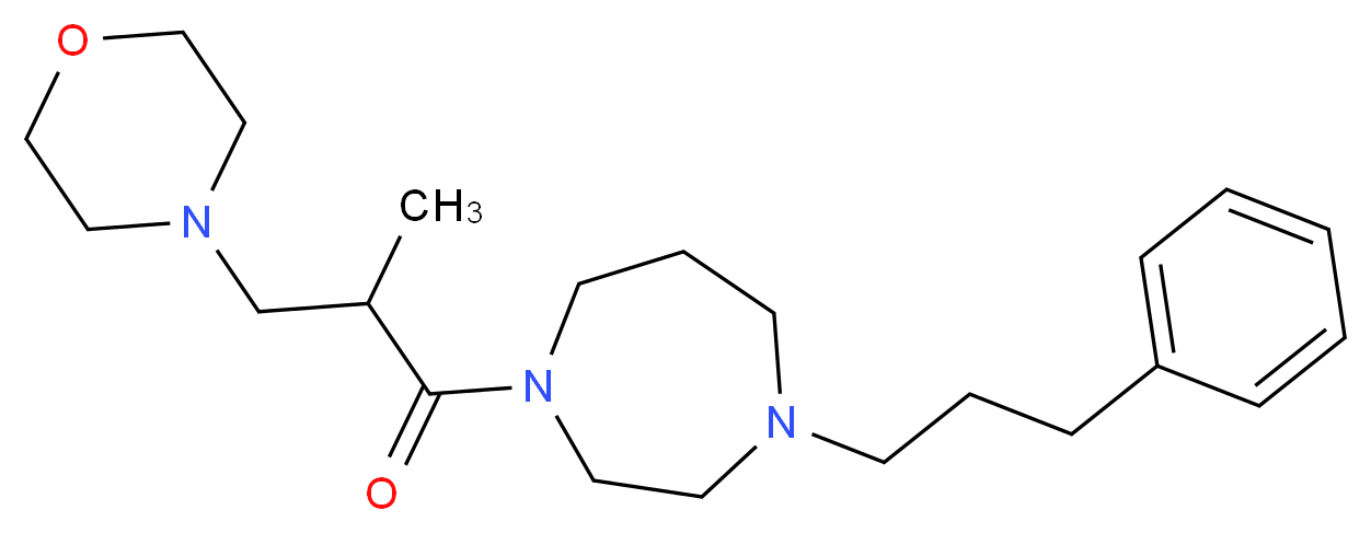 1-[2-methyl-3-(4-morpholinyl)propanoyl]-4-(3-phenylpropyl)-1,4-diazepane_分子结构_CAS_)