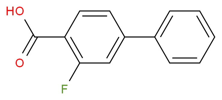 3-fluoro-1,1'-biphenyl-4-carboxylic acid_分子结构_CAS_137045-30-8)