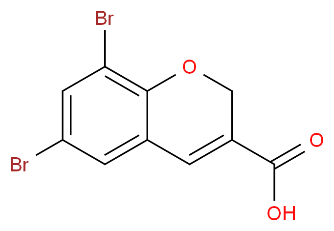 6,8-dibromo-2H-chromene-3-carboxylic acid_分子结构_CAS_855286-71-4
