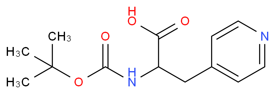 2-{[(tert-butoxy)carbonyl]amino}-3-(pyridin-4-yl)propanoic acid_分子结构_CAS_33814-94-7)