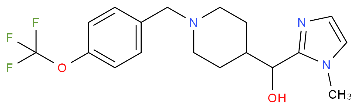 (1-methyl-1H-imidazol-2-yl){1-[4-(trifluoromethoxy)benzyl]piperidin-4-yl}methanol_分子结构_CAS_)