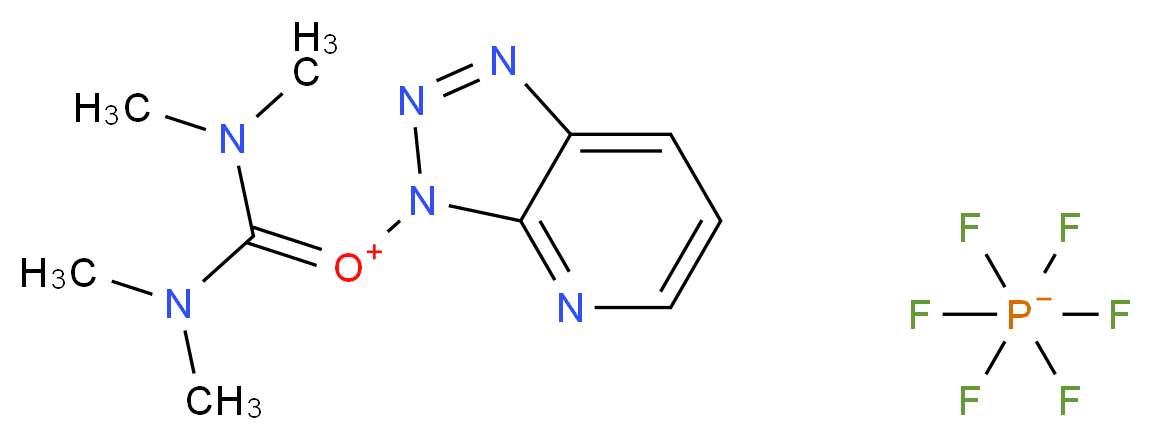 O-(7-Azabenzotriazol-1-yl)-N,N,N,N-tetramethyl uronium hexafluorophosphate_分子结构_CAS_148893-10-1)