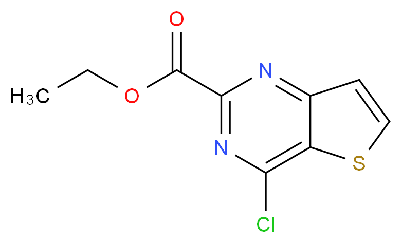 ethyl 4-chlorothieno[3,2-d]pyrimidine-2-carboxylate_分子结构_CAS_319442-18-7