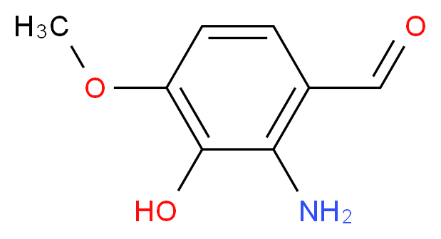 2-amino-3-hydroxy-4-methoxybenzaldehyde_分子结构_CAS_13804-70-1