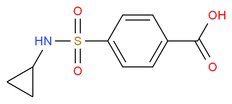 4-[(Cyclopropylamino)sulfonyl]benzoic acid_分子结构_CAS_)