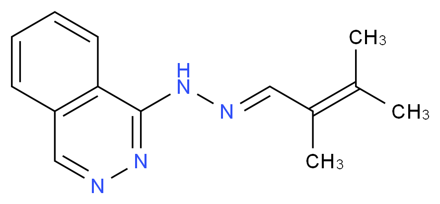 1-[(E)-2-(2,3-dimethylbut-2-en-1-ylidene)hydrazin-1-yl]phthalazine_分子结构_CAS_36798-79-5