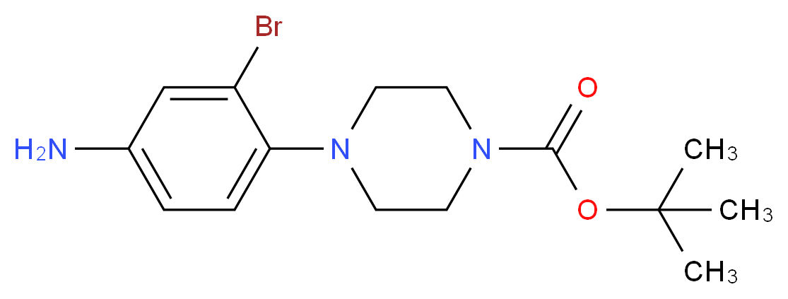 tert-Butyl 4-(4-amino-2-bromophenyl)piperazine-1-carboxylate_分子结构_CAS_1314985-71-1)