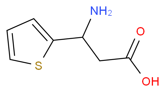 3-Amino-3-(2-thienyl)propanoic acid_分子结构_CAS_18389-46-3)