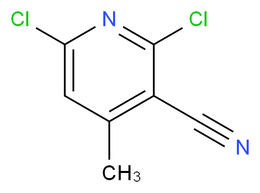 2,6-Dichloro-4-methylnicotinonitrile_分子结构_CAS_)