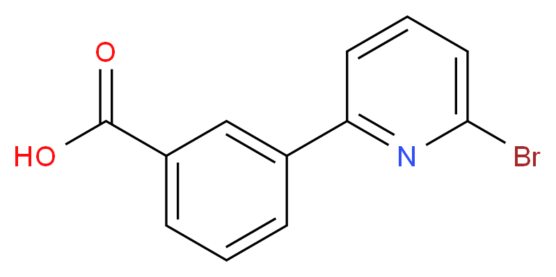 3-(6-bromopyridin-2-yl)benzoic acid_分子结构_CAS_914349-44-3