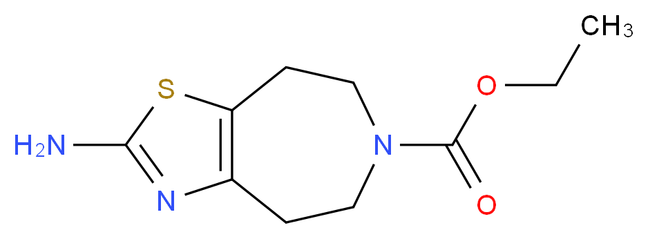 2-Amino-4,5,7,8-tetrahydro-6-(N-carbethoxy)thiazolo[5,4-d]azepine_分子结构_CAS_887352-57-0)