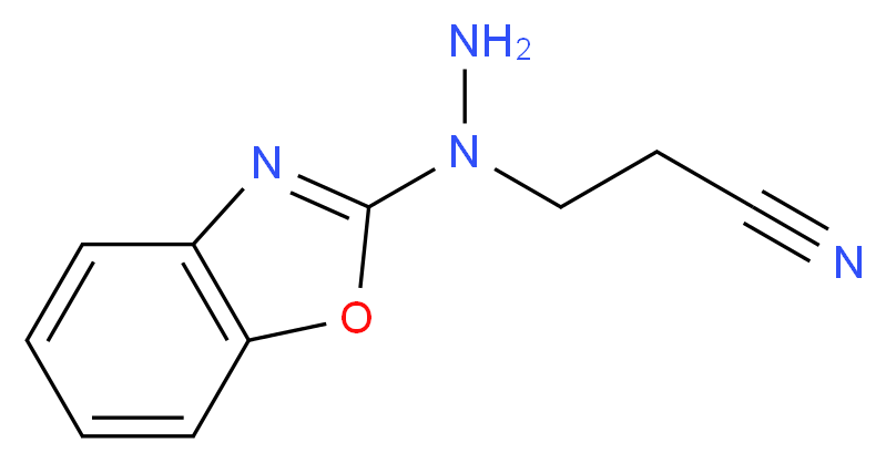 3-[1-(1,3-benzoxazol-2-yl)hydrazin-1-yl]propanenitrile_分子结构_CAS_93794-06-0
