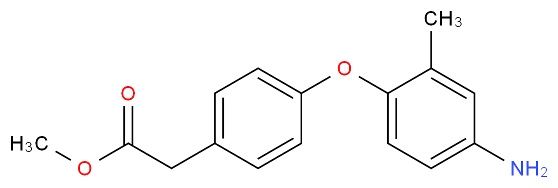 Methyl 2-[4-(4-amino-2-methylphenoxy)phenyl]-acetate_分子结构_CAS_)