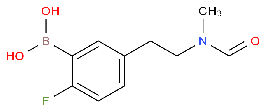 {2-fluoro-5-[2-(N-methylformamido)ethyl]phenyl}boronic acid_分子结构_CAS_874289-48-2
