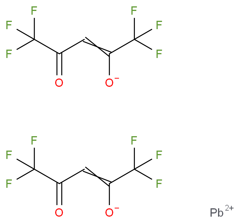 $l^{2}-lead(2+) ion bis(1,1,1,5,5,5-hexafluoro-4-oxopent-2-en-2-olate)_分子结构_CAS_19648-88-5