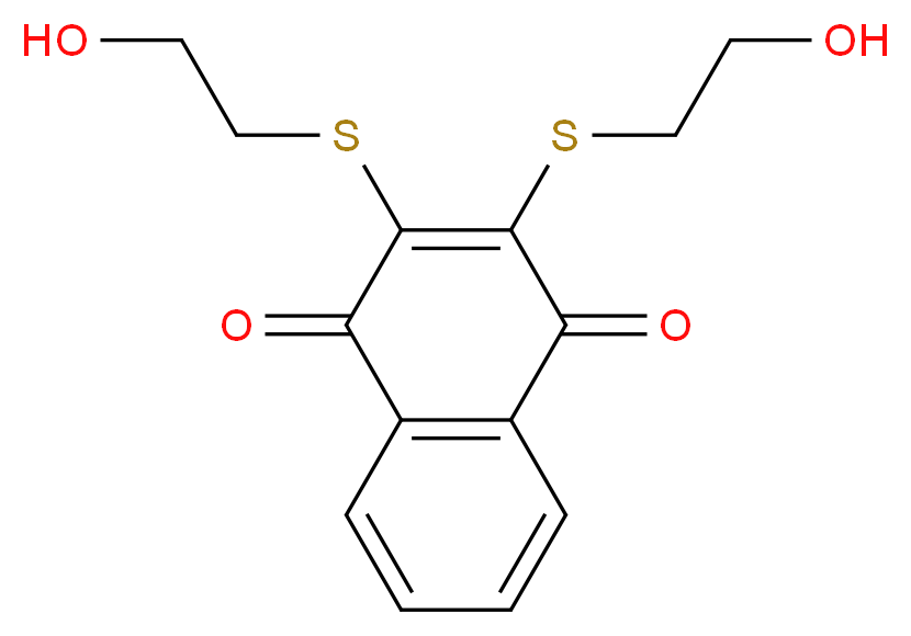 2,3-bis[(2-hydroxyethyl)sulfanyl]-1,4-dihydronaphthalene-1,4-dione_分子结构_CAS_93718-83-3