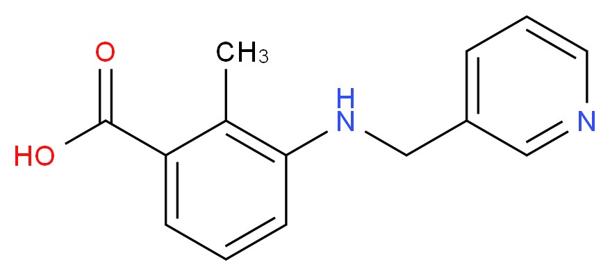 2-methyl-3-[(pyridin-3-ylmethyl)amino]benzoic acid_分子结构_CAS_878714-39-7