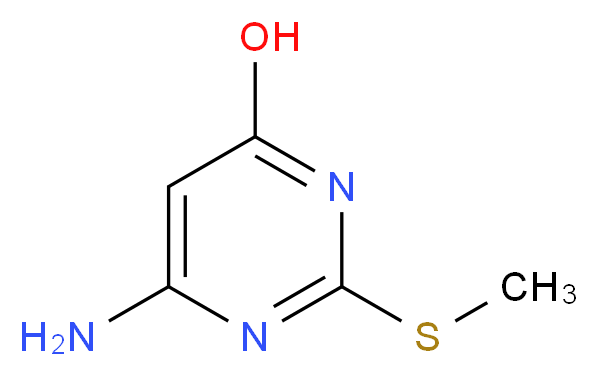 6-Amino-2-methylthio-4(3H)pyrimidinone_分子结构_CAS_1074-41-5)