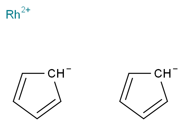 λ<sup>2</sup>-rhodium(2+) ion bis(cyclopenta-2,4-dien-1-ide)_分子结构_CAS_12318-21-7