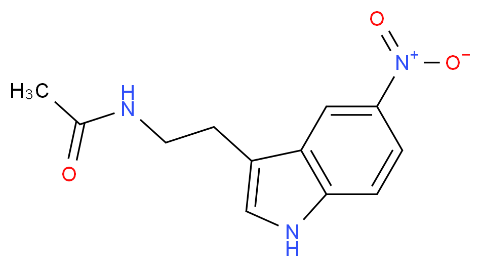 N-[2-(5-nitro-1H-indol-3-yl)ethyl]acetamide_分子结构_CAS_96735-08-9