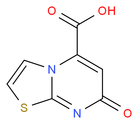 7-oxo-7H-[1,3]thiazolo[3,2-a]pyrimidine-5-carboxylic acid_分子结构_CAS_33304-84-6