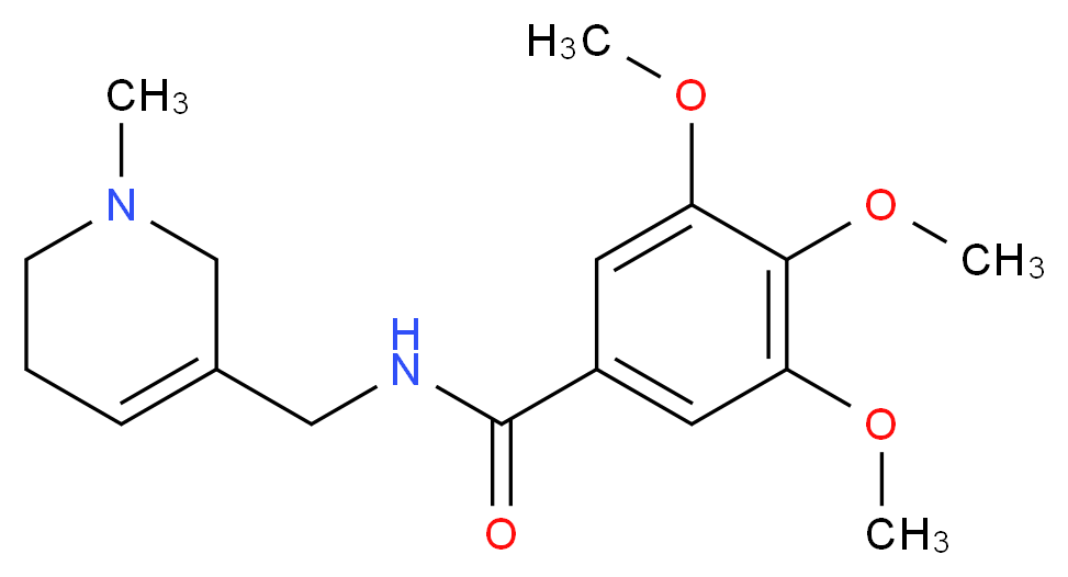 3,4,5-trimethoxy-N-[(1-methyl-1,2,5,6-tetrahydropyridin-3-yl)methyl]benzamide_分子结构_CAS_)
