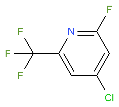 4-CHLORO-2-FLUORO-6-(TRIFLUOROMETHYL)PYRIDINE_分子结构_CAS_1227599-29-2)