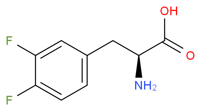 3,4-二氟-L-苯基丙氨酸_分子结构_CAS_31105-90-5)