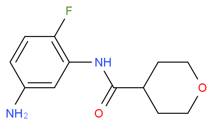 N-(5-Amino-2-fluorophenyl)tetrahydro-2H-pyran-4-carboxamide_分子结构_CAS_)