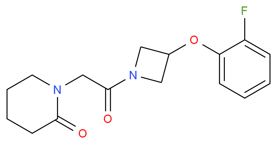 1-{2-[3-(2-fluorophenoxy)azetidin-1-yl]-2-oxoethyl}piperidin-2-one_分子结构_CAS_)