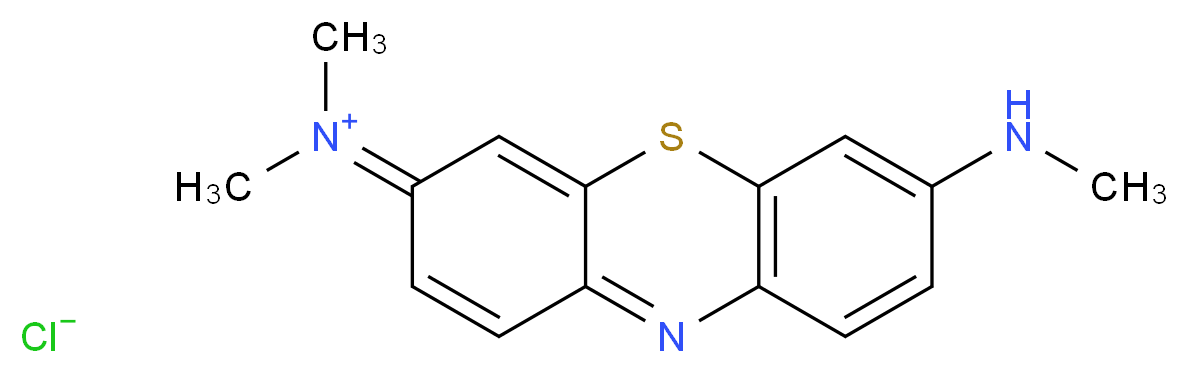 N,N-dimethyl-7-(methylamino)-3H-phenothiazin-3-iminium chloride_分子结构_CAS_62298-42-4