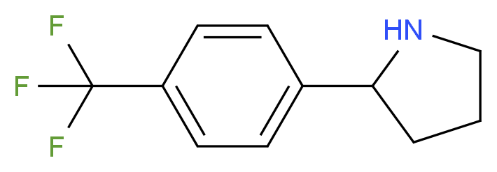 2-[4-(trifluoromethyl)phenyl]pyrrolidine_分子结构_CAS_298690-84-3