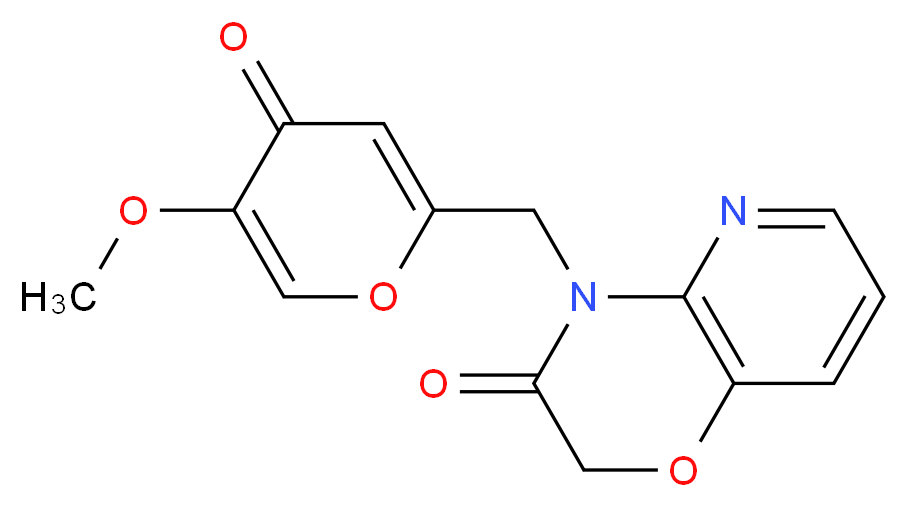 4-[(5-methoxy-4-oxo-4H-pyran-2-yl)methyl]-2H-pyrido[3,2-b][1,4]oxazin-3(4H)-one_分子结构_CAS_)