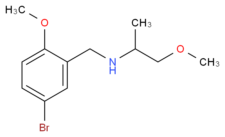 [(5-bromo-2-methoxyphenyl)methyl](1-methoxypropan-2-yl)amine_分子结构_CAS_355383-43-6