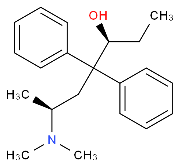 (-)-α-Methadol_分子结构_CAS_14019-10-4)