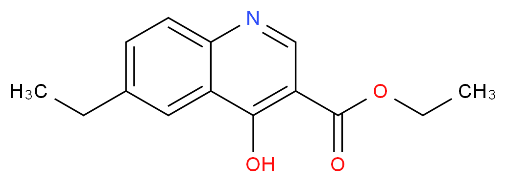 6-ETHYL-4-HYDROXYQUINOLINE-3-CARBOXYLIC ACID ETHYL ESTER_分子结构_CAS_85418-73-1)