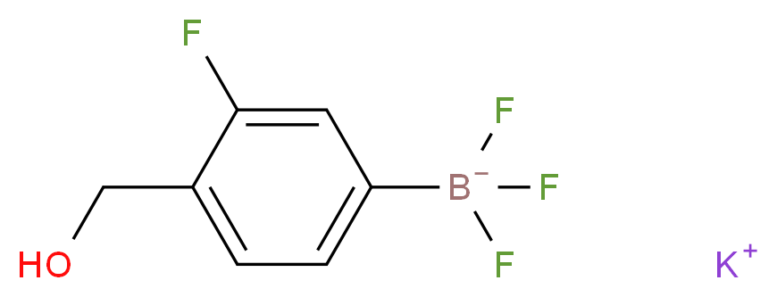 potassium trifluoro[3-fluoro-4-(hydroxymethyl)phenyl]boranuide_分子结构_CAS_850623-62-0