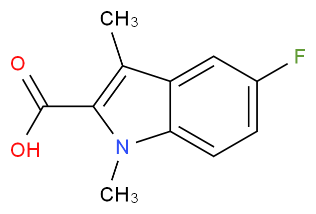 5-fluoro-1,3-dimethyl-1H-indole-2-carboxylic acid_分子结构_CAS_854531-33-2