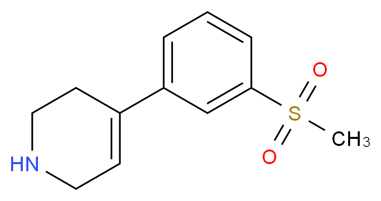 4-[3-(Methylsulfonyl)phenyl]-1,2,3,6-tetrahydropyridine_分子结构_CAS_346688-58-2)