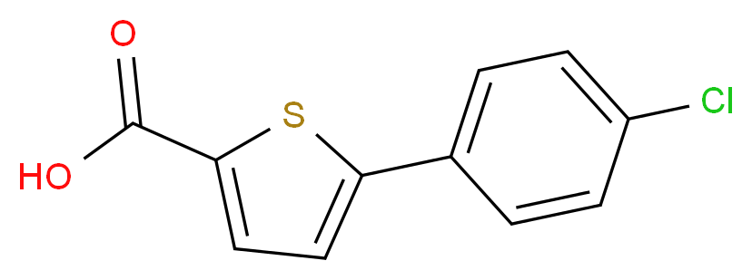 5-(4-chlorophenyl)thiophene-2-carboxylic acid_分子结构_CAS_)