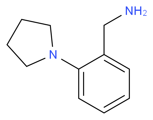 [2-(pyrrolidin-1-yl)phenyl]methanamine_分子结构_CAS_72752-53-5