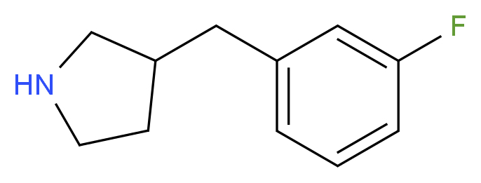 3-(3-Fluorobenzyl)pyrrolidine_分子结构_CAS_1000198-80-0)