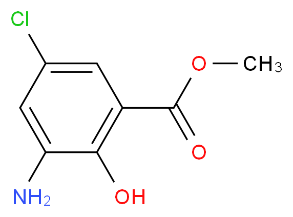 Methyl 3-amino-5-chloro-2-hydroxybenzoate_分子结构_CAS_5043-81-2)