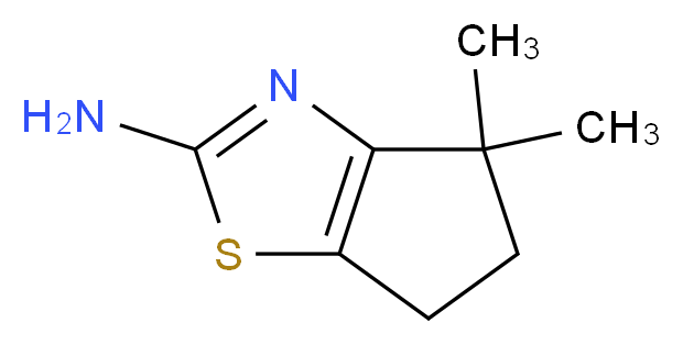 4,4-dimethyl-4H,5H,6H-cyclopenta[d][1,3]thiazol-2-amine_分子结构_CAS_1182284-47-4